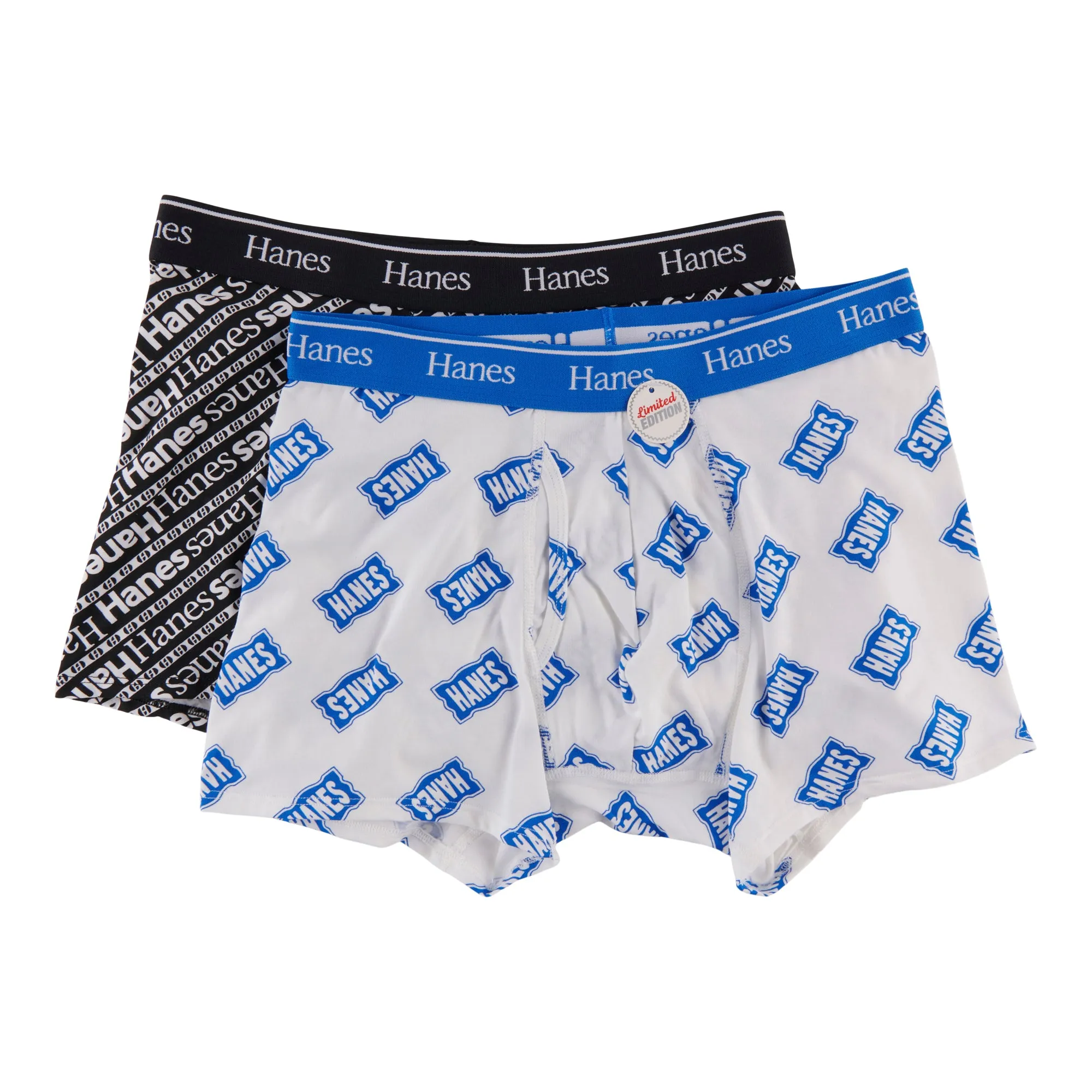 Hanes Men's Cotton Blend Boxer Briefs, 2-Pack