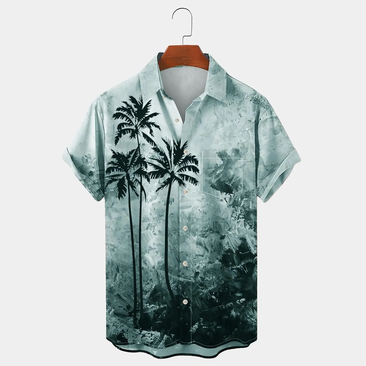 Hawaiian Shirt for Men Button Down Short Sleeve Beach Tropical Casual Big and Tall Shirts Cuban Printed Summer Tshirts
