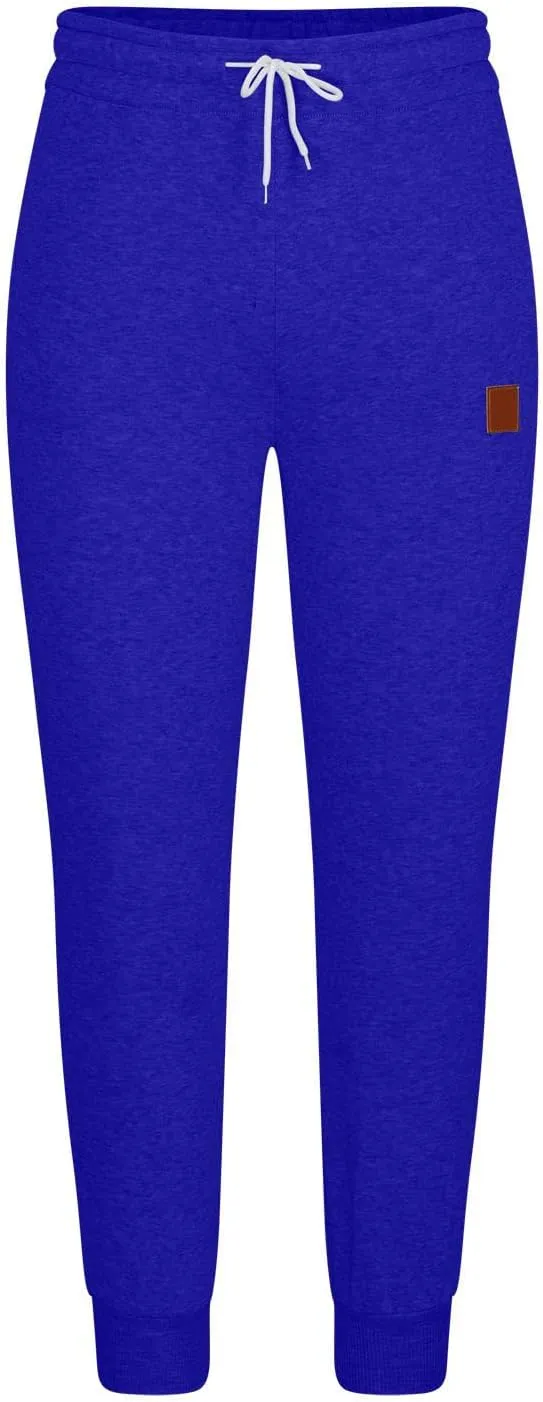Heavyweight Cotton Cargo Sweatpants for Men Baggy Elastic Waist Drawstring Workout Jogger Pant Pockets Casual Trouser