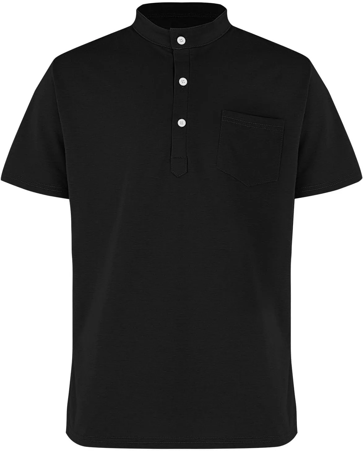 Henley Shirts for Men Short Sleeve Casual Slim Fit Button Up Tees Comfy Basic Cotton T-Shirts Summer Lightweight Tops