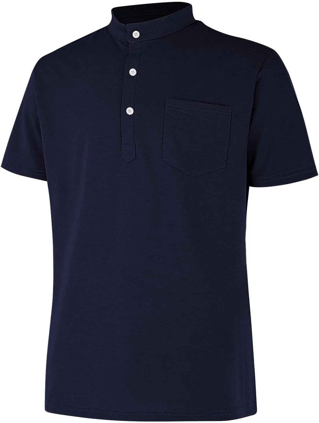 Henley Shirts for Men Short Sleeve Casual Slim Fit Button Up Tees Comfy Basic Cotton T-Shirts Summer Lightweight Tops