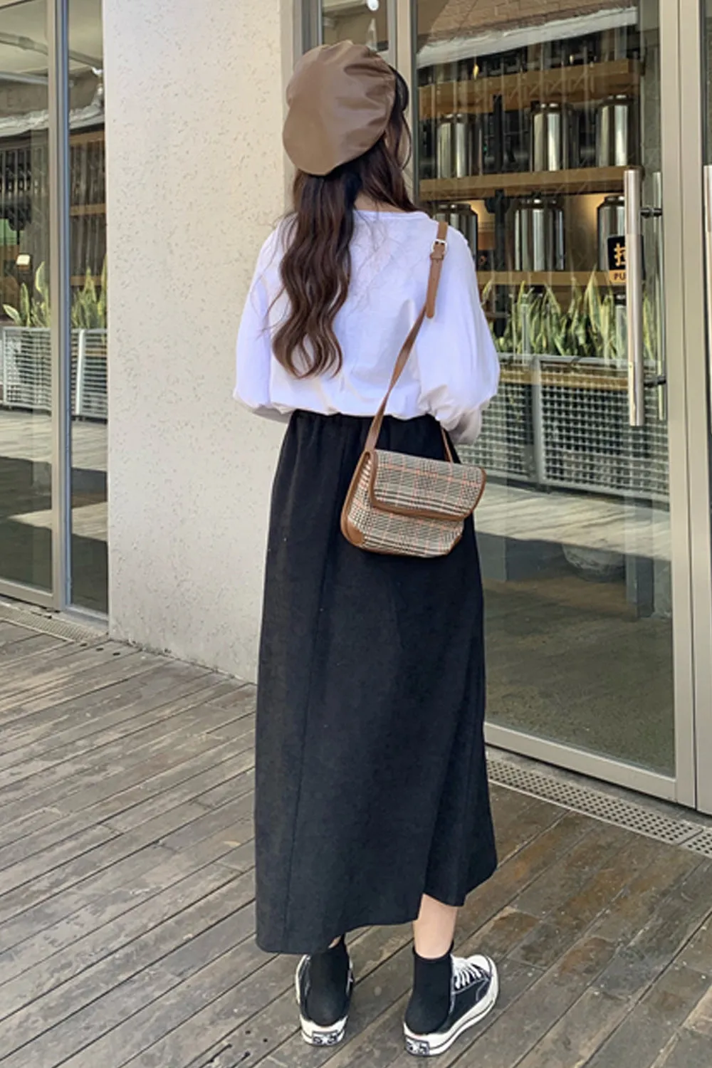 High Waist Loose Vintage Black Skirts