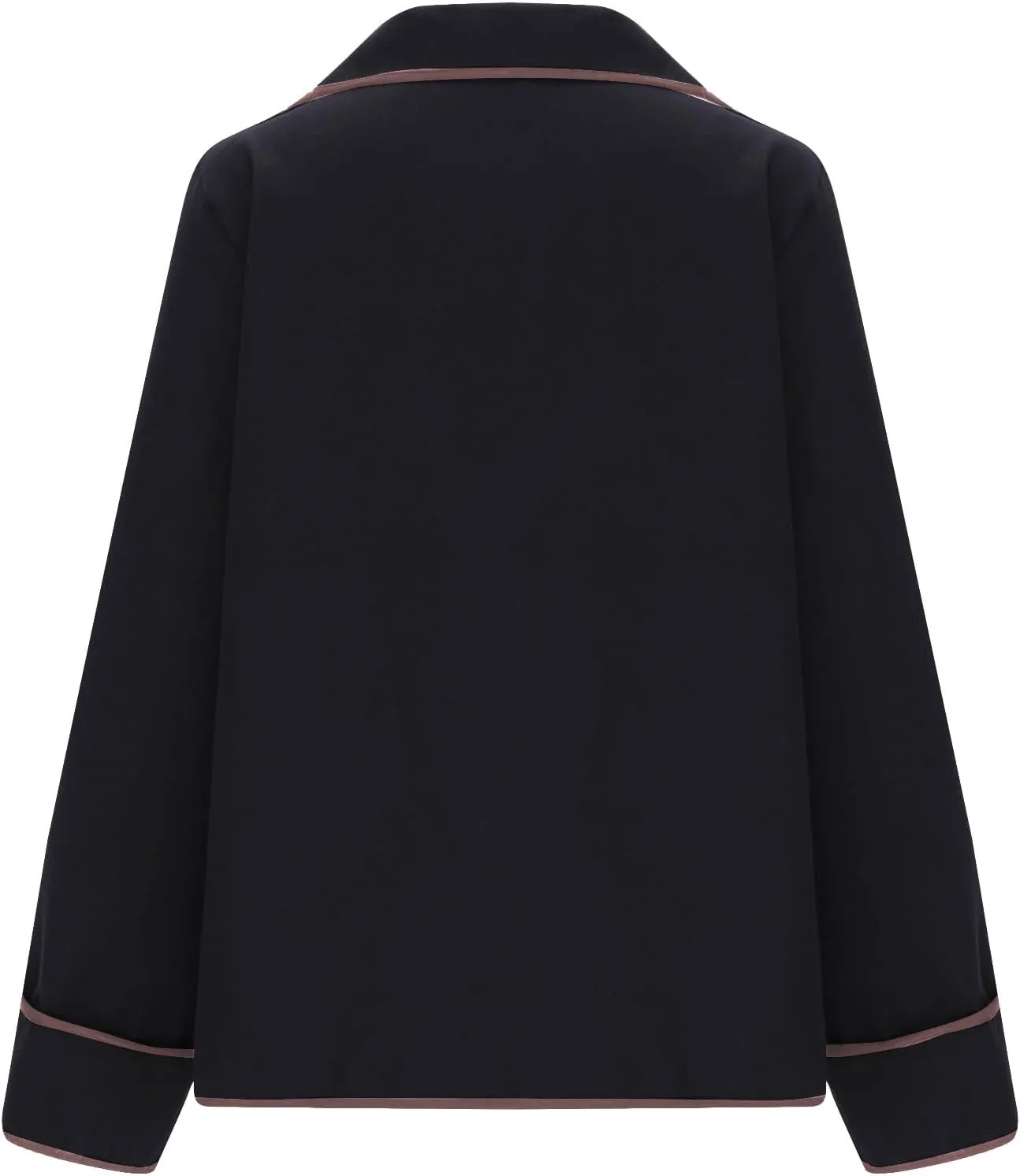 hlysgo Women's Peacoat Wool Blend Double Breasted Blazers Long Sleeve Casual Fall Jackets Spring Outwear with Pockets