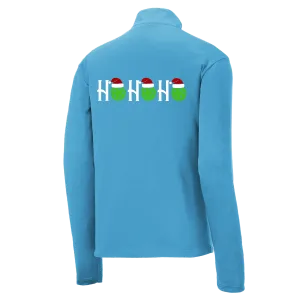 Ho Ho Ho | Men's 1/4 Zip Long Sleeve Pullover Athletic Shirt | 100% Polyester