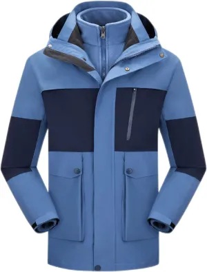Hooded Rain Jackets Men Women Waterproof Lightweight Raincoats with Pockets Outdoor Hiking Travel Warm Trench Coats