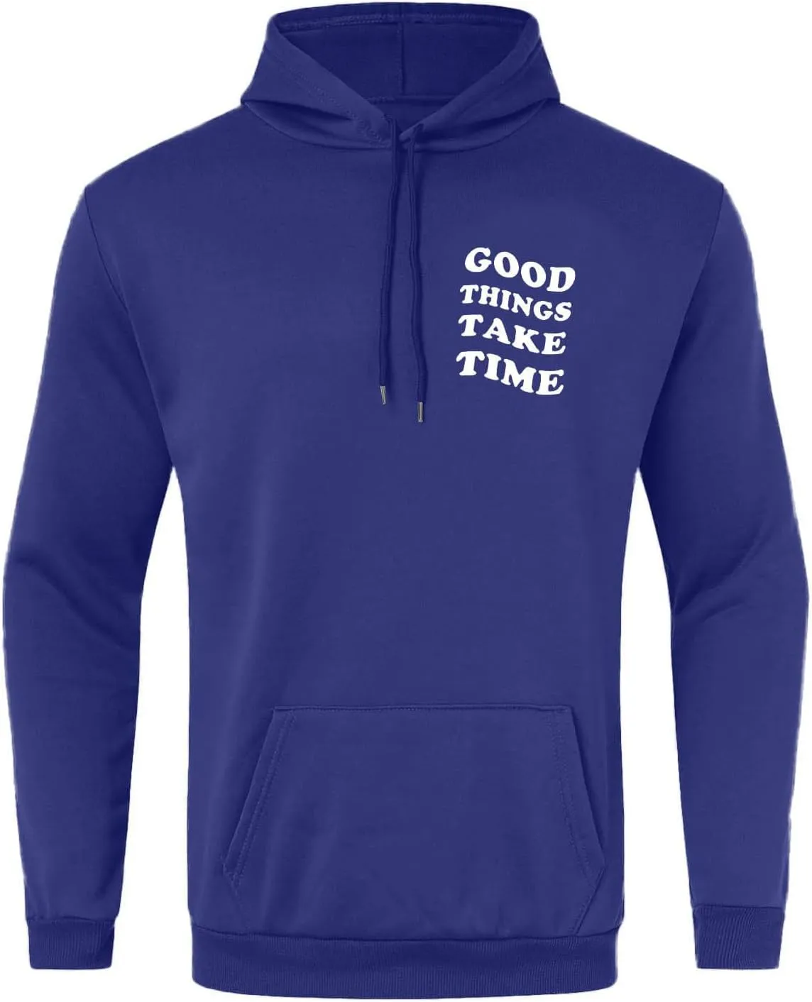 Hoodies For Men Good Things Take Time Letter Print Lightweight Sweatshirts Fall Long Sleeve Hoodies Pullover Shirts