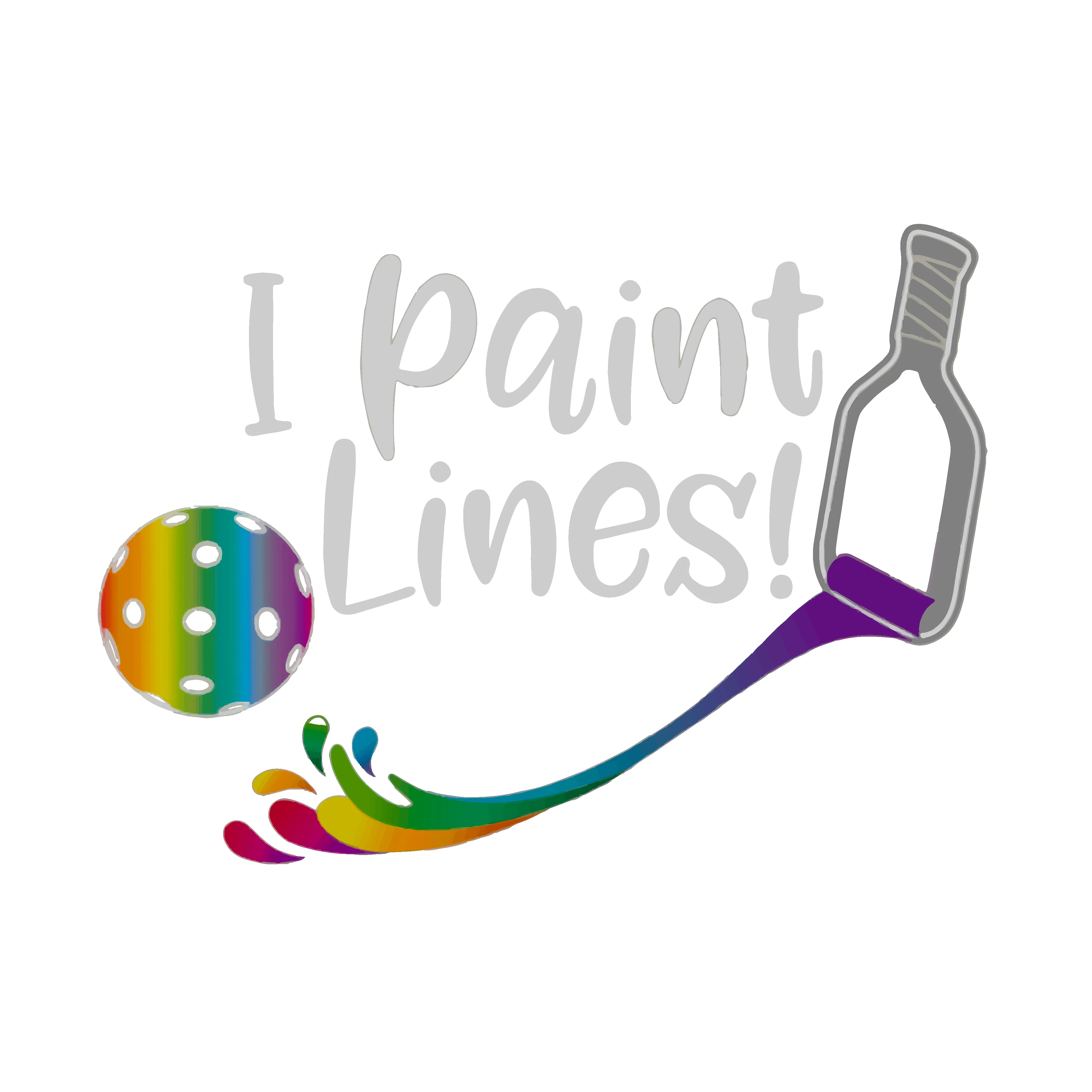 I Paint Pickleball Lines | Men's 1/4 Zip Long Sleeve Pullover Athletic Shirt | 100% Polyester