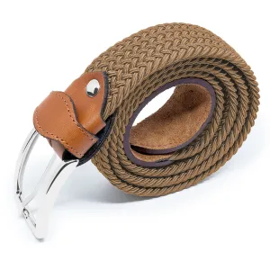 Italian Beige Elastic Braided Belt