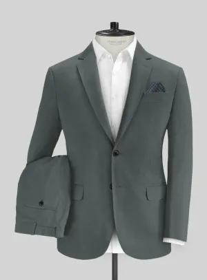 Italian Gray Cotton Stretch Suit