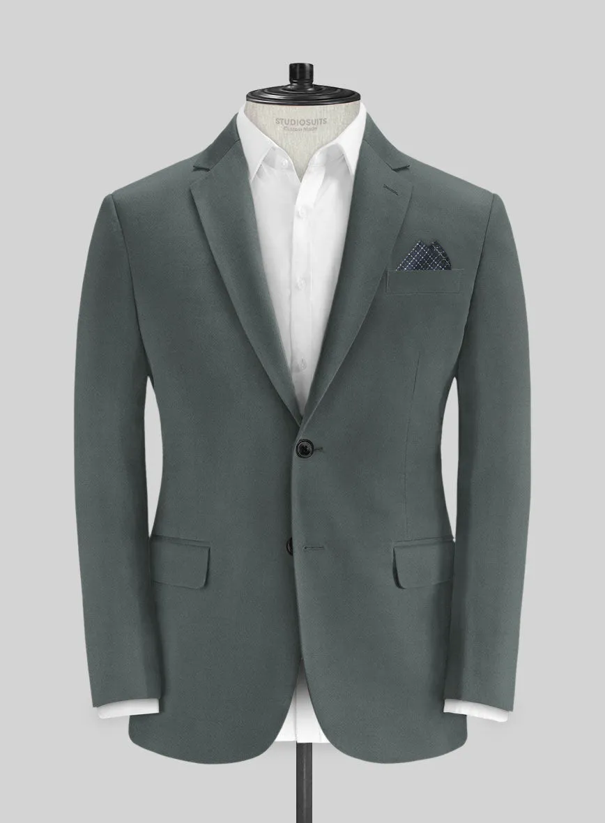 Italian Gray Cotton Stretch Suit
