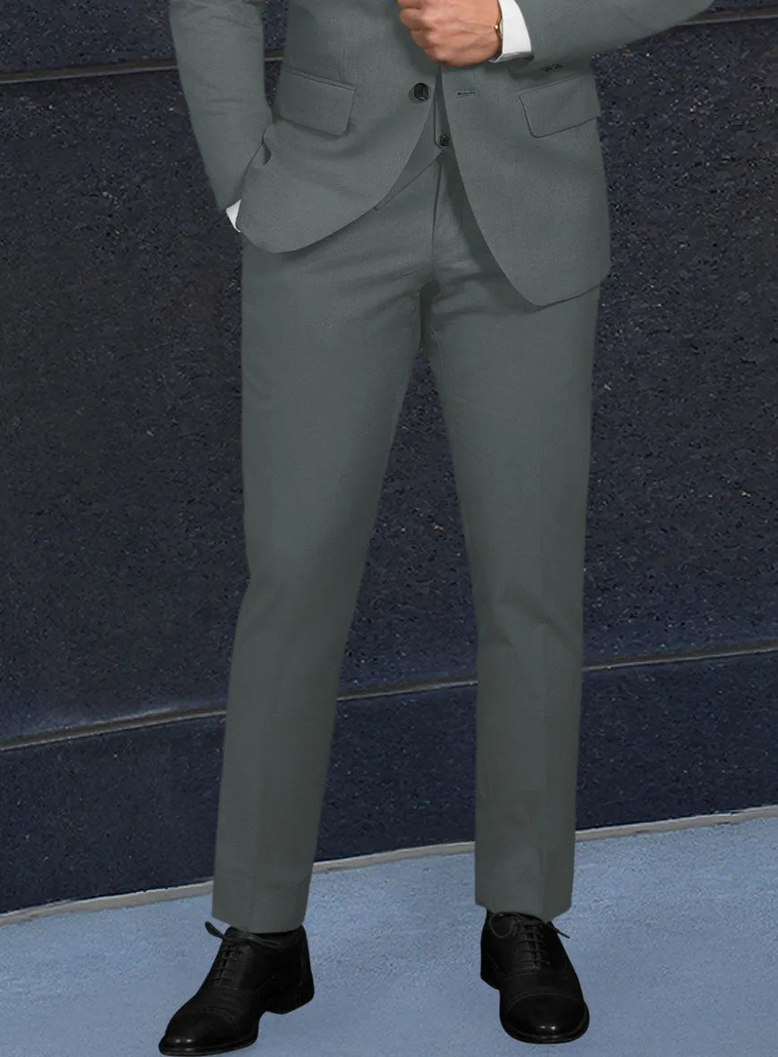 Italian Gray Cotton Stretch Suit