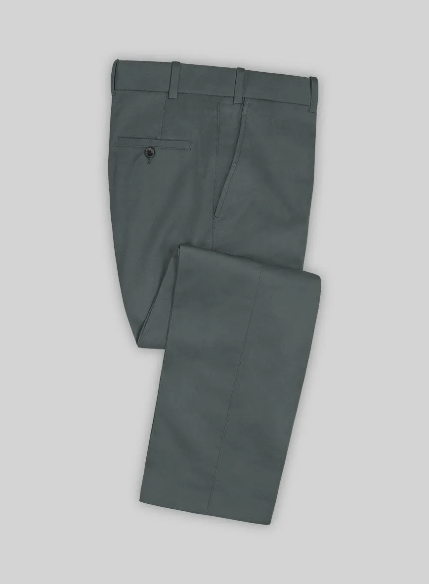Italian Gray Cotton Stretch Suit