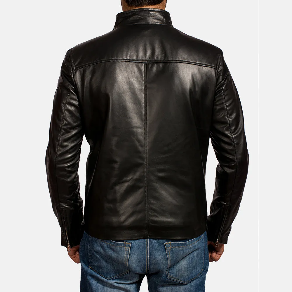 Jack Black Leather Biker Jacket Up to 5XL