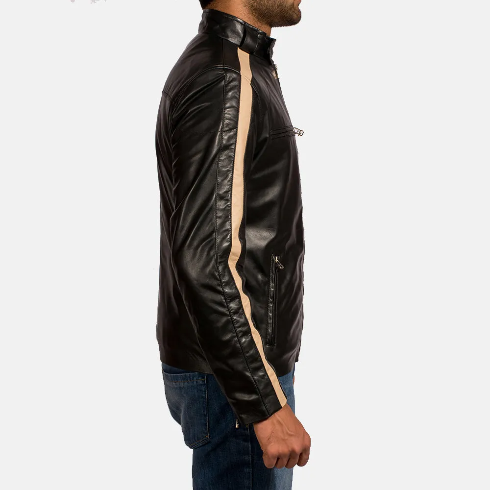 Jack Black Leather Biker Jacket Up to 5XL