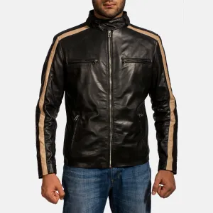 Jack Black Leather Biker Jacket Up to 5XL