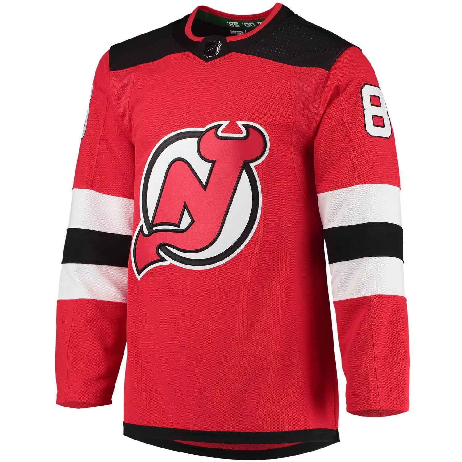 Jack Hughes New Jersey Devils Home Primegreen Authentic Pro Player adidas Men's Red T-Shirt