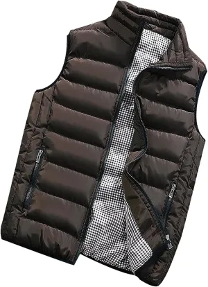 Jackets for Men Fall Winter Coats Padded Cotton Vest Warm Hooded Thick Tops Jacket Jackets