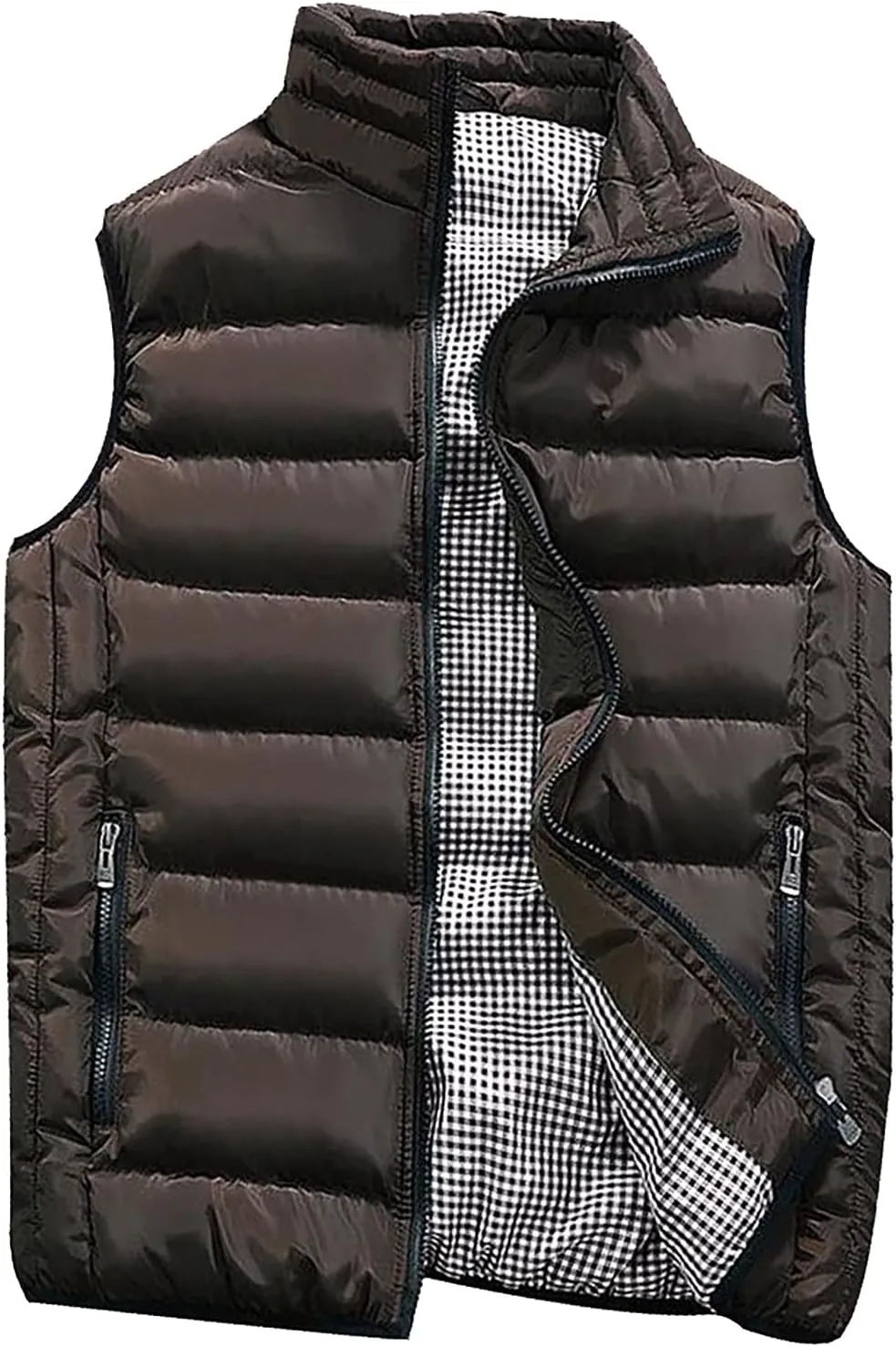 Jackets for Men Fall Winter Coats Padded Cotton Vest Warm Hooded Thick Tops Jacket Jackets