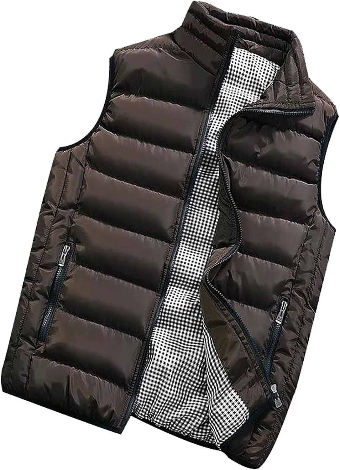 Jackets for Men Fall Winter Coats Padded Cotton Vest Warm Hooded Thick Tops Jacket Jackets
