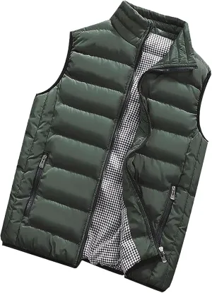 Jackets for Men Fall Winter Coats Padded Cotton Vest Warm Hooded Thick Tops Jacket Jackets