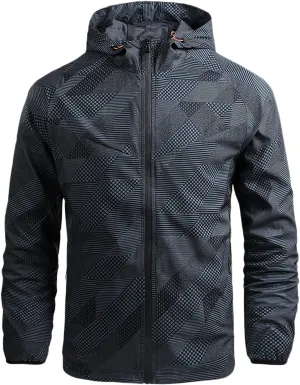 Jackets for Men,Men's Jacket Lightweight Windbreaker Rain Jacket Windproof Casual Jacket Full Zip Outdoor Hiking Cycling Coat