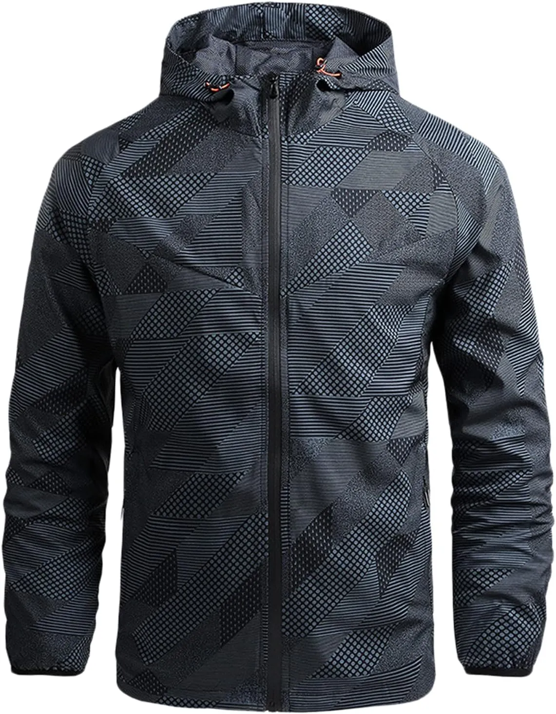 Jackets for Men,Men's Jacket Lightweight Windbreaker Rain Jacket Windproof Casual Jacket Full Zip Outdoor Hiking Cycling Coat