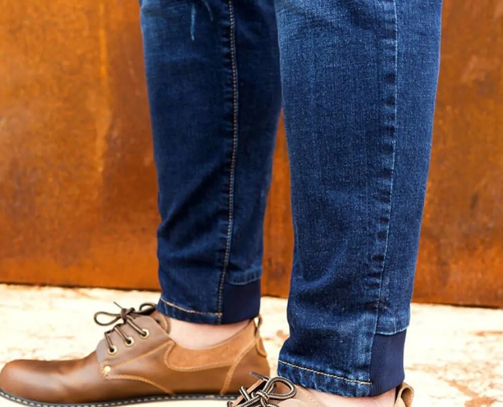 Jeans for Men Relaxed Fit,Loose Fit Blue Straight Leg Stretch Relaxed Tapered Jeans Denim Pants Plus Size