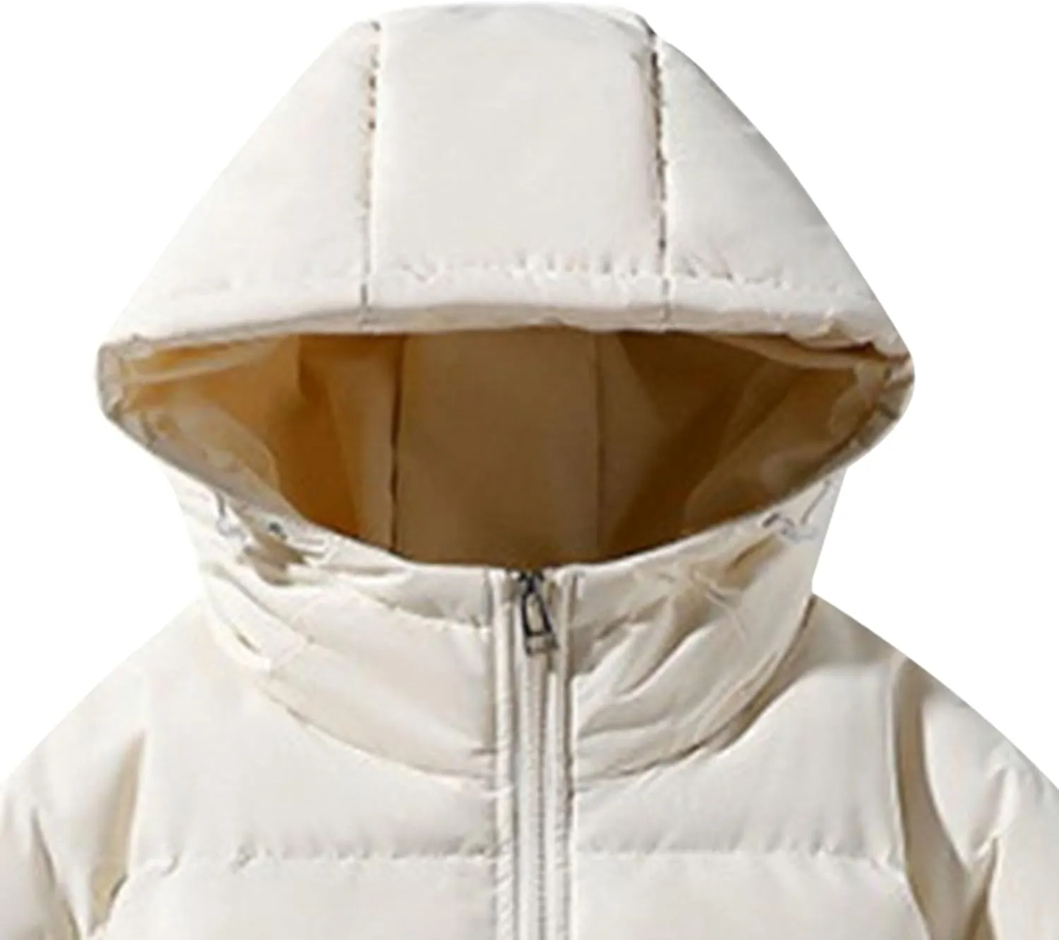 JEsilunmaMY Men's Solid Color Hooded Puffer Jackets Windproof Thicken Warm Padded Jackets Insulated Down Quilted Winter Coats