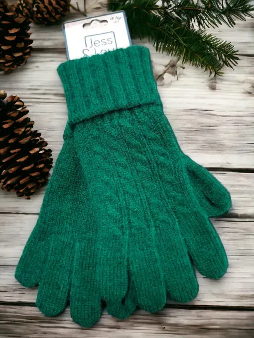 Jess and Lou Cosy Cable knit Gloves