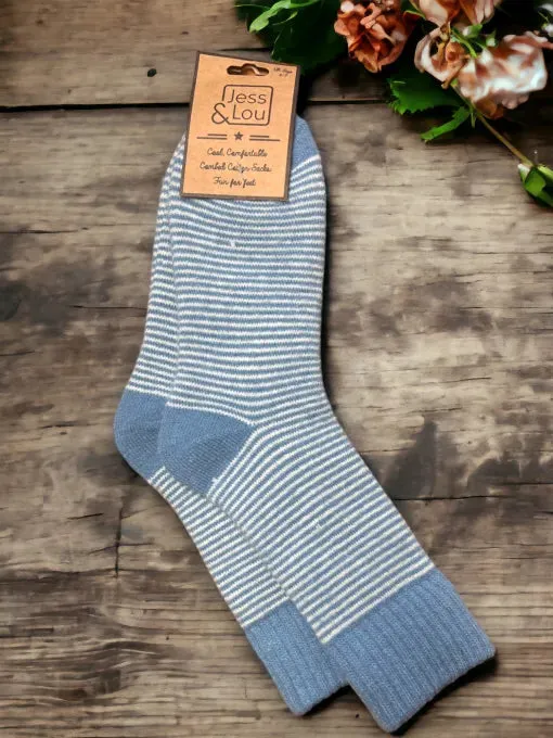Jess and Lou Sleek Stripe Ribbed Cosy Socks