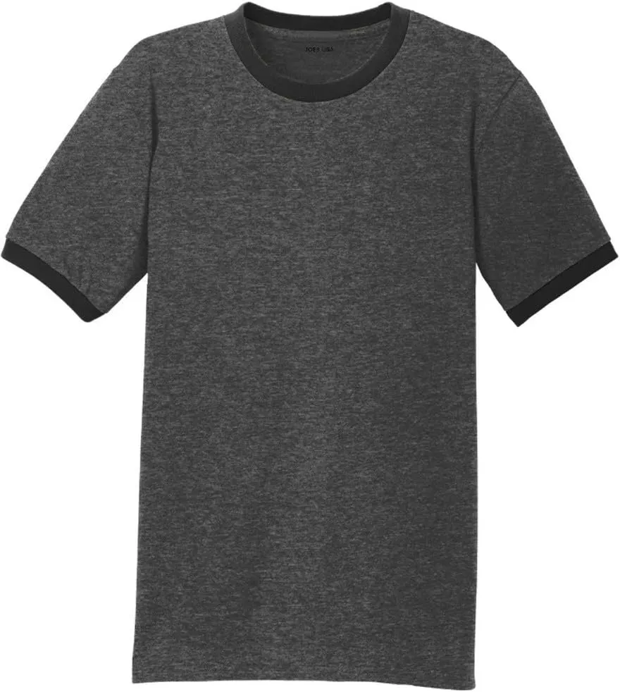 Joe's USA Men's Soft 5.4-Oz 100% Cotton Ringer T-Shirts in Adult Sizes: S-4XL