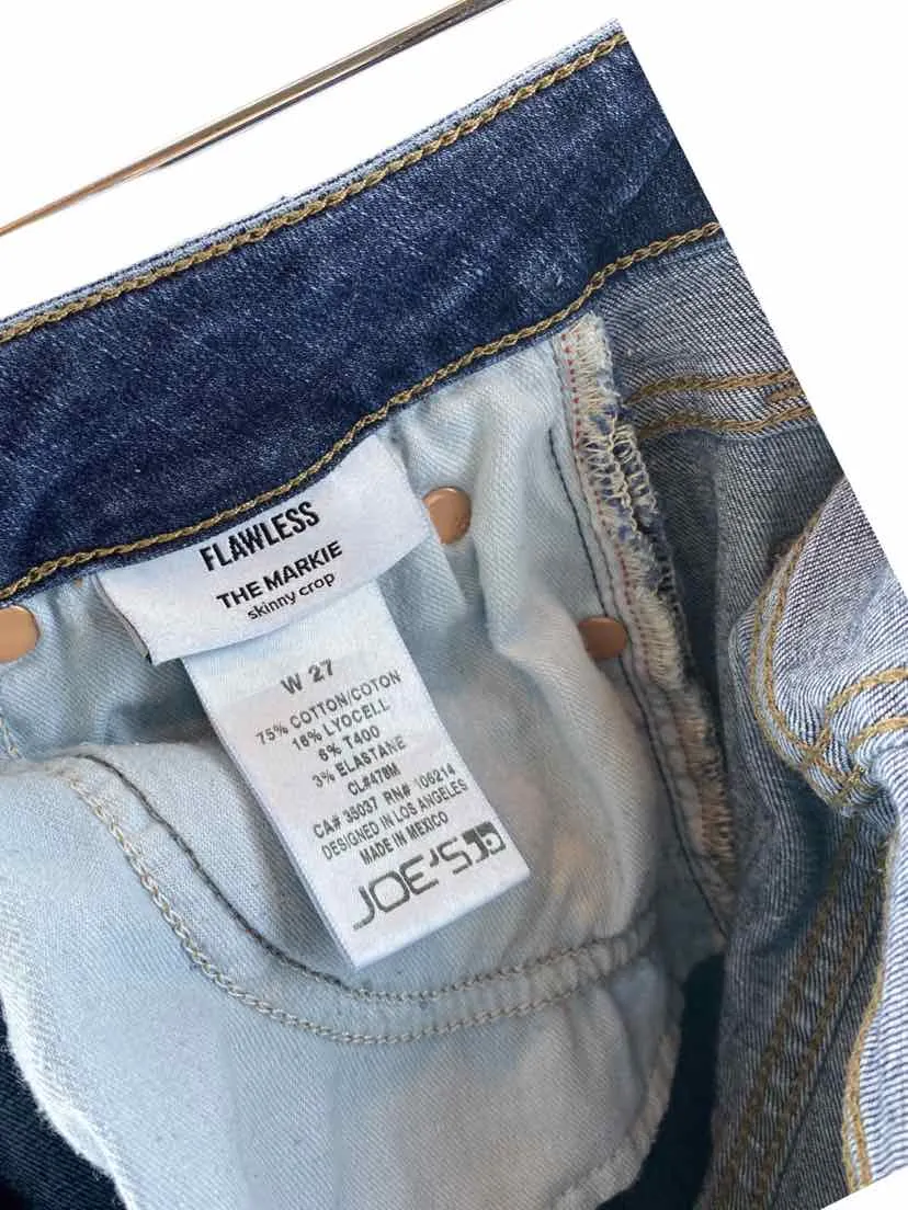 Joe's, Women's Flawless The Markie Skinny Crop Jean, Medium Indigo, Size 27 (4)
