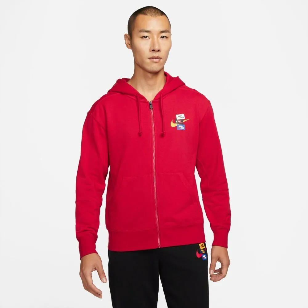 Jordan MJ Jumpman Fleece Full Zip Pullover Men's Hoodie Red dh7726-687