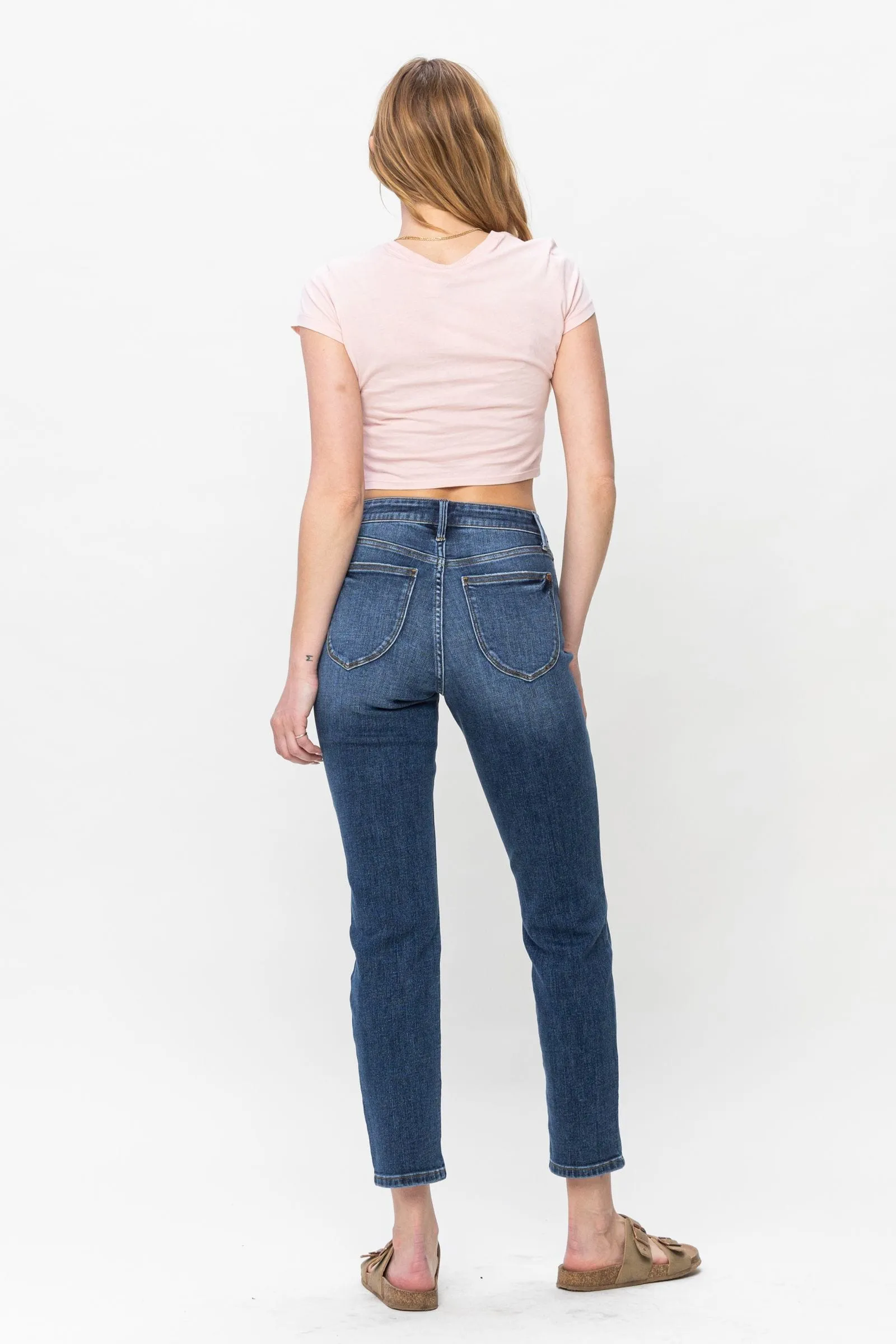 Judy Blue High Waist Shield Back Pocket Slim Fit Jeans