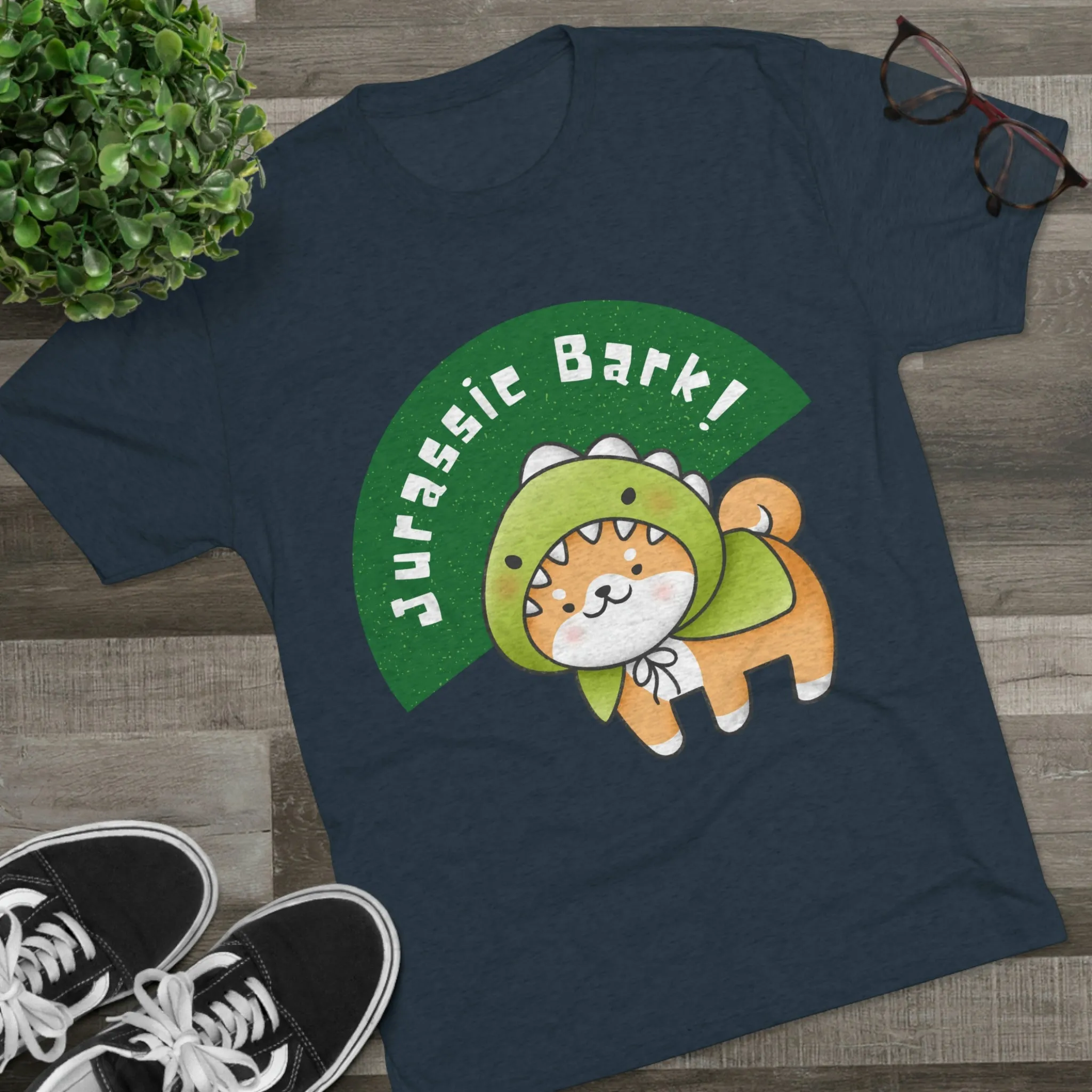 Jurassic Bark Dog POD Unisex Tri-Blend Crew Tee