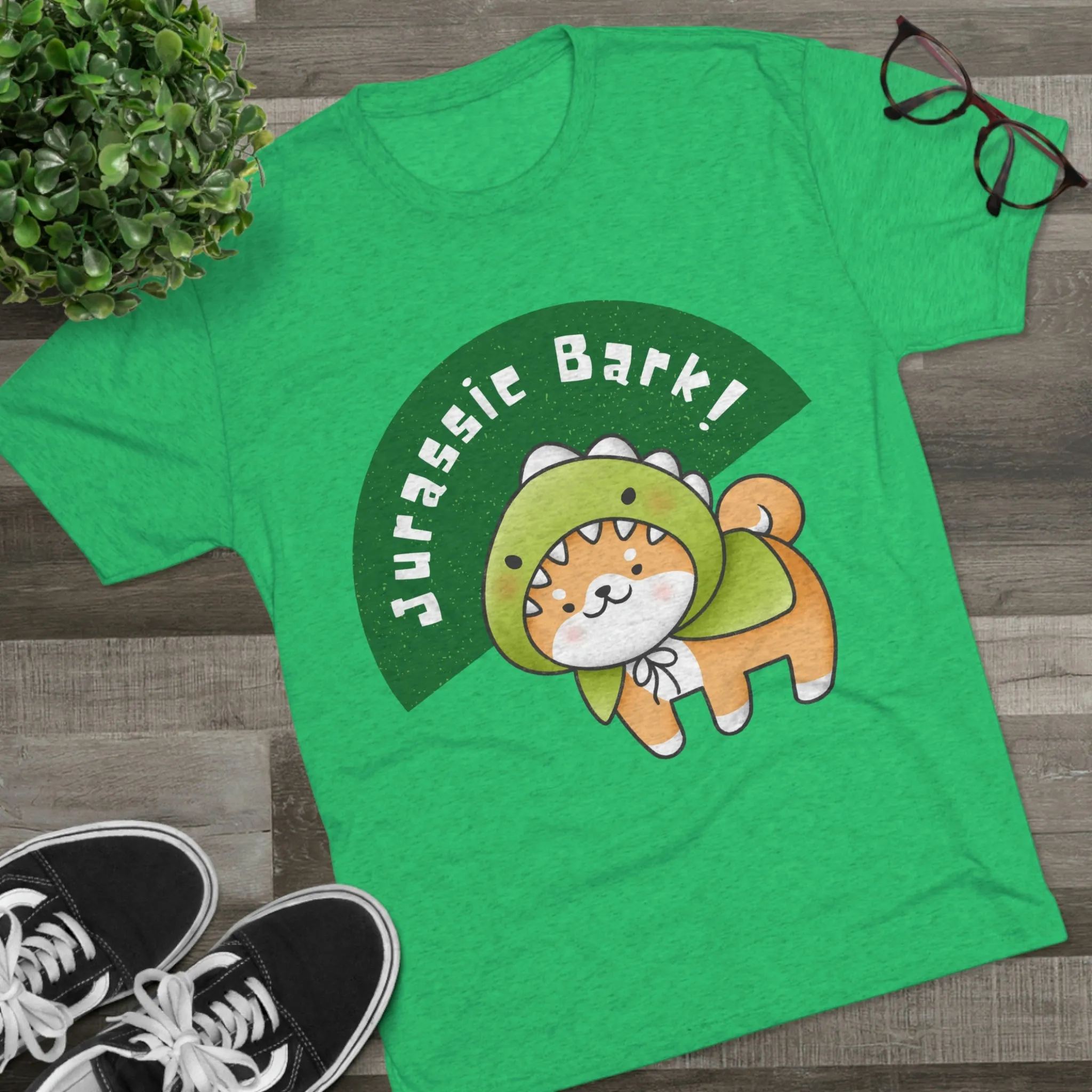 Jurassic Bark Dog POD Unisex Tri-Blend Crew Tee