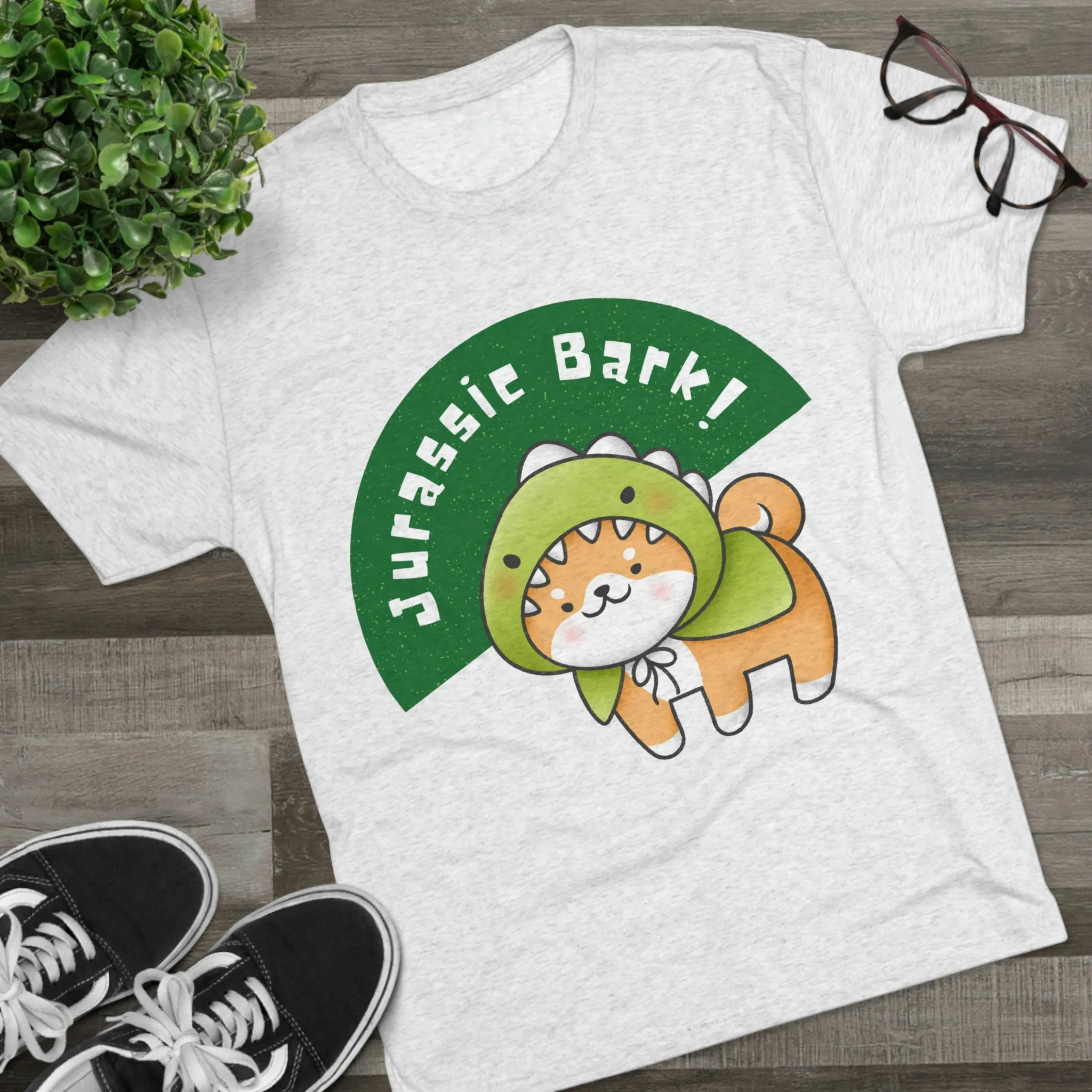 Jurassic Bark Dog POD Unisex Tri-Blend Crew Tee