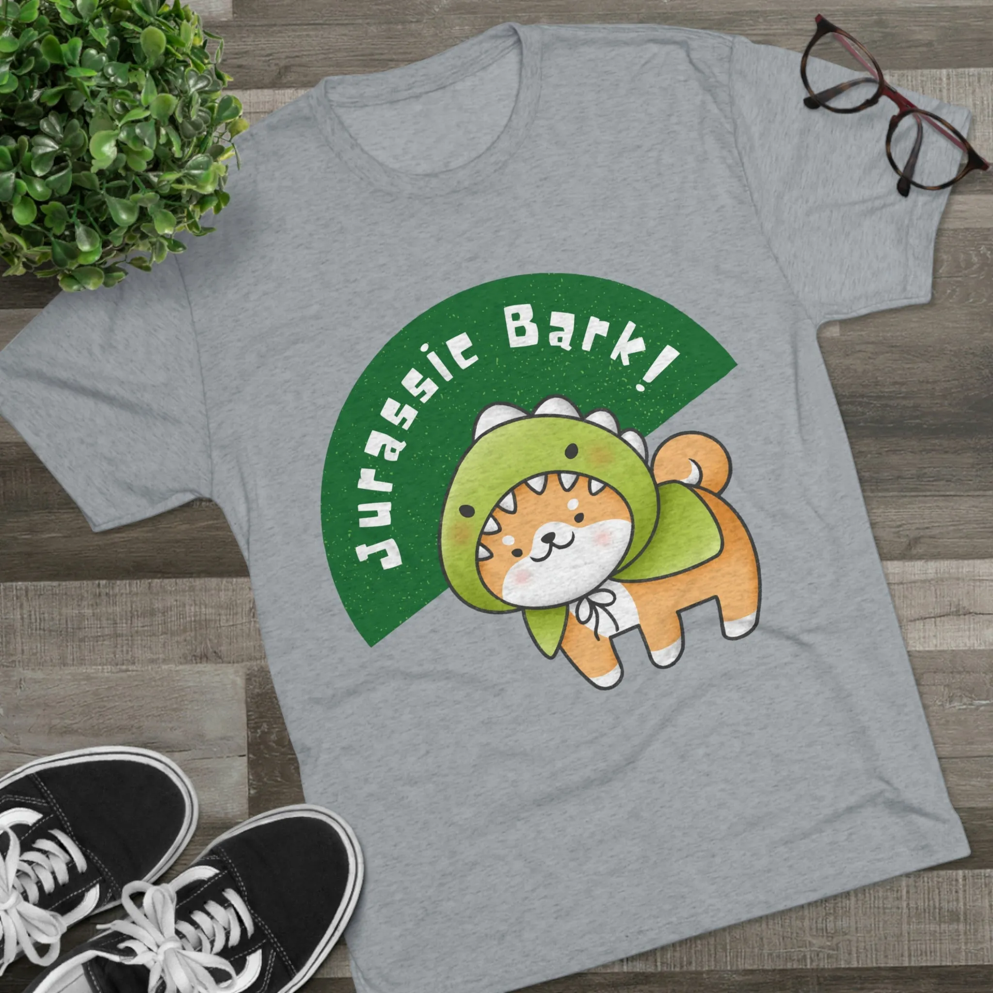 Jurassic Bark Dog POD Unisex Tri-Blend Crew Tee