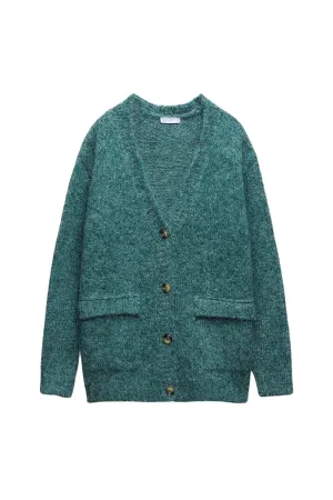 'Kayla' V-Neck Loose Knitted Cardigan (2 Colors)