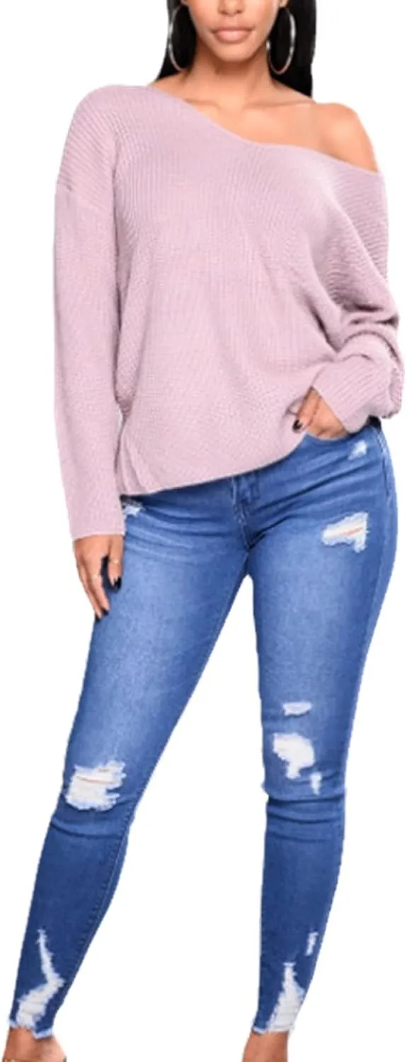 Kelsiop Women's High Waist Jeans Slim Fit Stretch Ripped Jeans Skinny Push Up Jeans Ripped Jeans