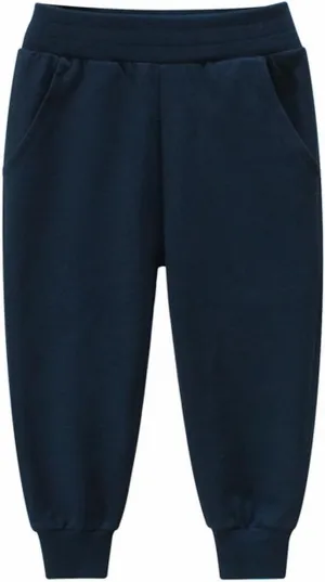 Kids Girls Boys Joggers Pants Sweatpants Elastic Waist Casual Jogging Trousers Bottom Pocket