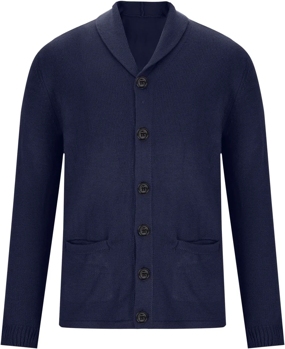 Knit Cardigan Sweaters for Men Open Front Cardigan Button Down Sweater Turn Down Collar Sweater Casual Cardigan