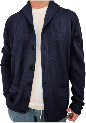 Knit Cardigan Sweaters for Men Open Front Cardigan Button Down Sweater Turn Down Collar Sweater Casual Cardigan