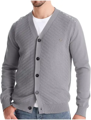 Knit Cardigan Sweaters for Men Stand Collar Cardigan Button Down Cardigan Sweater Open Front Cardigan with Pockets