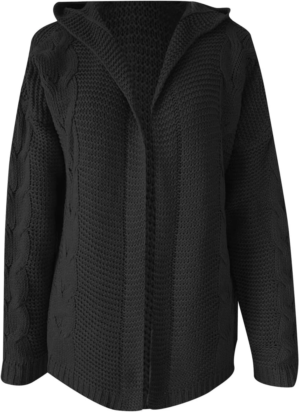 Knitted Womens Sweaters Cardigan Heavyweight Plain Kimono Cardigans Winter Open Front Jumper Comfy Jacket Coat