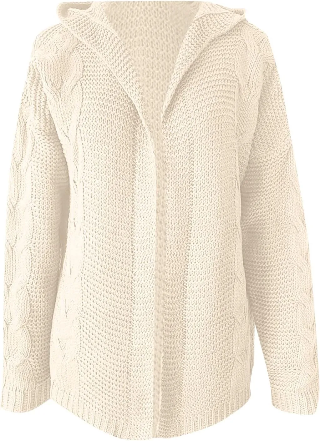 Knitted Womens Sweaters Cardigan Heavyweight Plain Kimono Cardigans Winter Open Front Jumper Comfy Jacket Coat