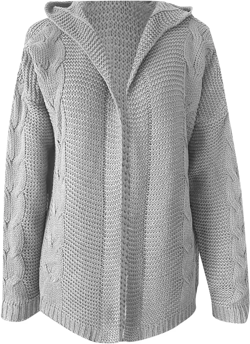 Knitted Womens Sweaters Cardigan Heavyweight Plain Kimono Cardigans Winter Open Front Jumper Comfy Jacket Coat