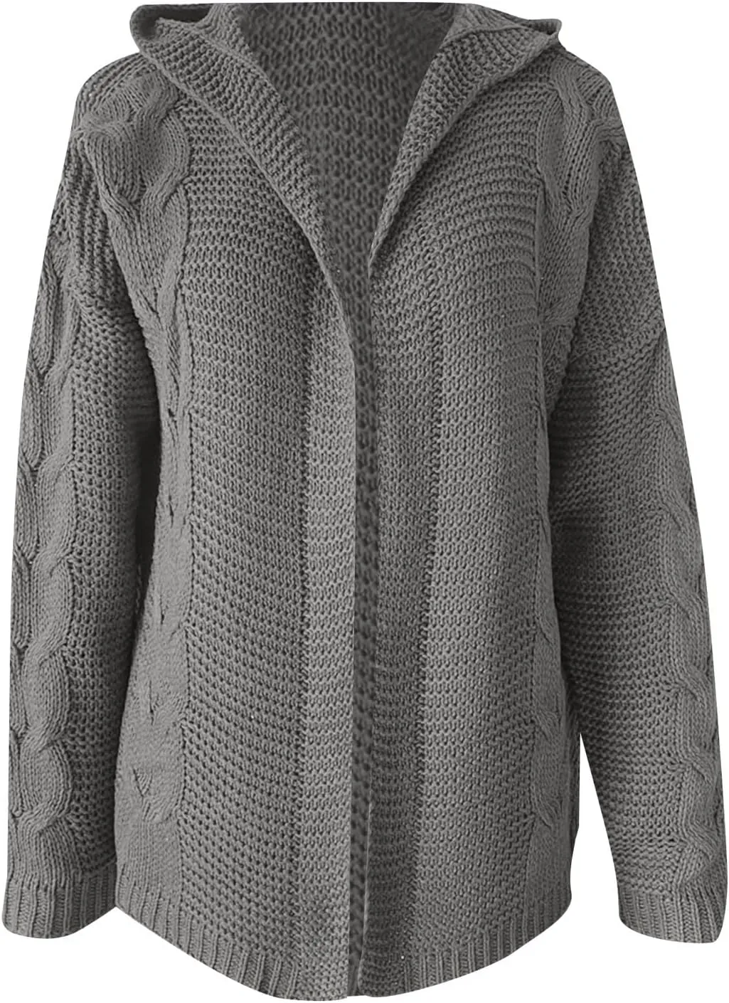 Knitted Womens Sweaters Cardigan Heavyweight Plain Kimono Cardigans Winter Open Front Jumper Comfy Jacket Coat