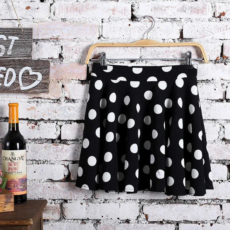 Korean Flare Pleated Women Bubble Cotton Skirt