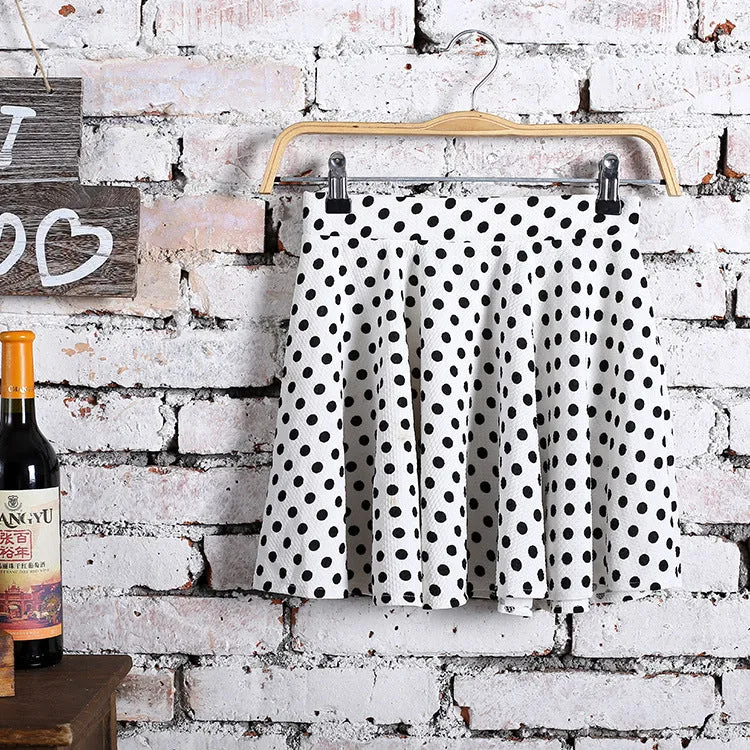 Korean Flare Pleated Women Bubble Cotton Skirt